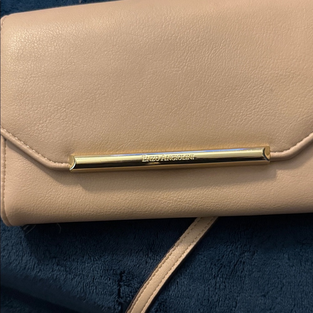 Enzo Angiolini Cream Leather crossbody